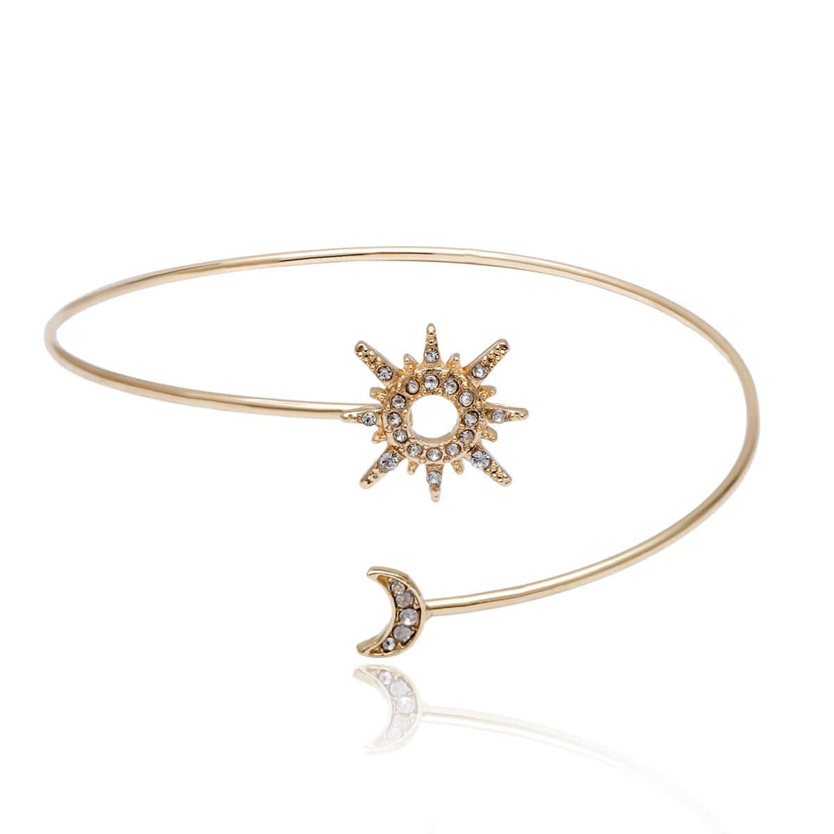 Zoylink Arm Cuff Creative Leaf Design Decorative Arm Bangle Arm Bracelet  for Ladies (Gold) : Amazon.in: Jewellery